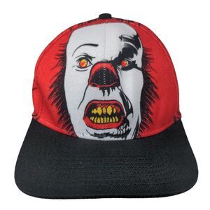 Pennywise IT Snapback Hat Multicolor OSFM Adjustable Graphic Print 6 Panel